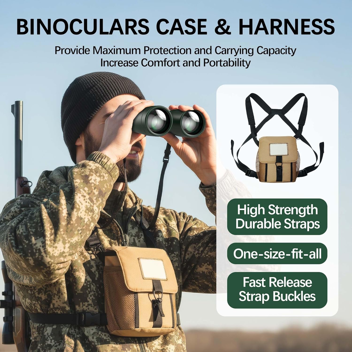 15x54 Binoculars for Adults High Powered with Harness, Phone Adapter and Bluetooth Camera Remote - Super Bright Waterproof Binoculars for Bird Watching Hiking Cruise Travel Stargazing - Image 4