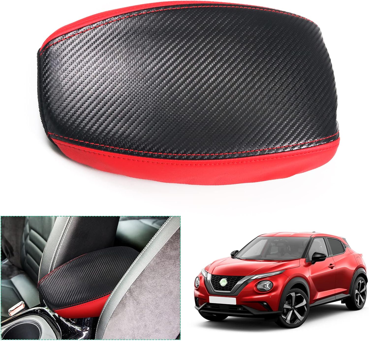 Tappetini Auto Nissan Juke F16 2020-2025 - In Gomma Antiscivolo, Rosso - Solo Per Freno Elettronico - Foto 2