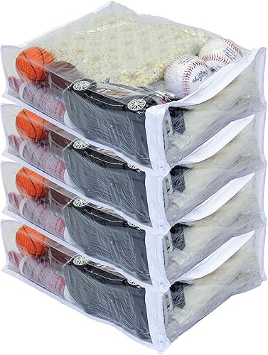 Miniatura 2 de Oreh Homewares - Bolsas de almacenamiento de vinilo resistentes con cremallera (transparente) para suéteres, mantas, consoladores, juegos de cama y