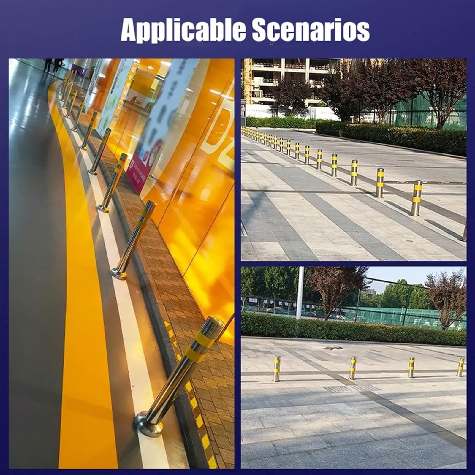 Conos de Seguridad, Conos de señalización Vial, bolardos de Seguridad Industrial, Postes canalizadores Reflectantes para Control de multitudes, balizas Viales y，2 Pack 50cm(19.6in)