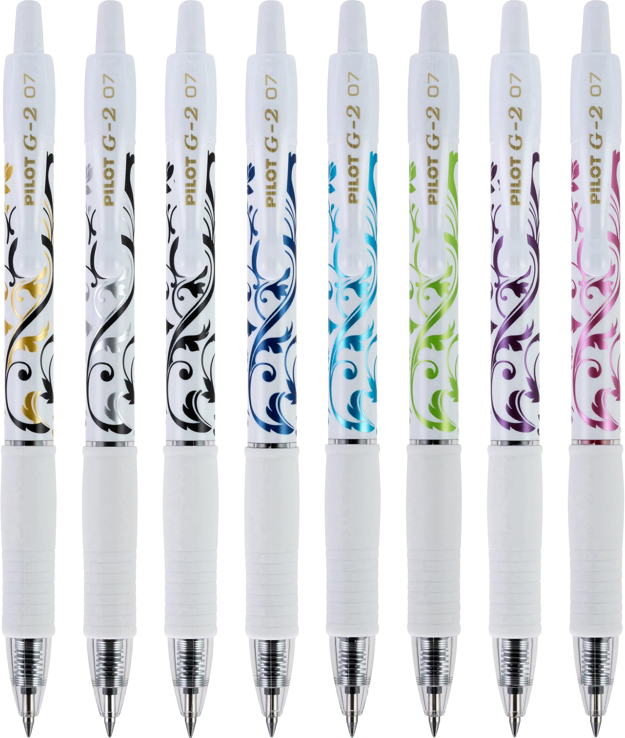 G2 Premium Gel Roller Pens, Fine Point 0.7 mm, Assorted Colors, Pack of 8