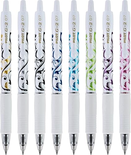 Pilot, G2 Premium - Bolígrafos de gel de punta fina de 0.028 in, colores surtidos, paquete de 8