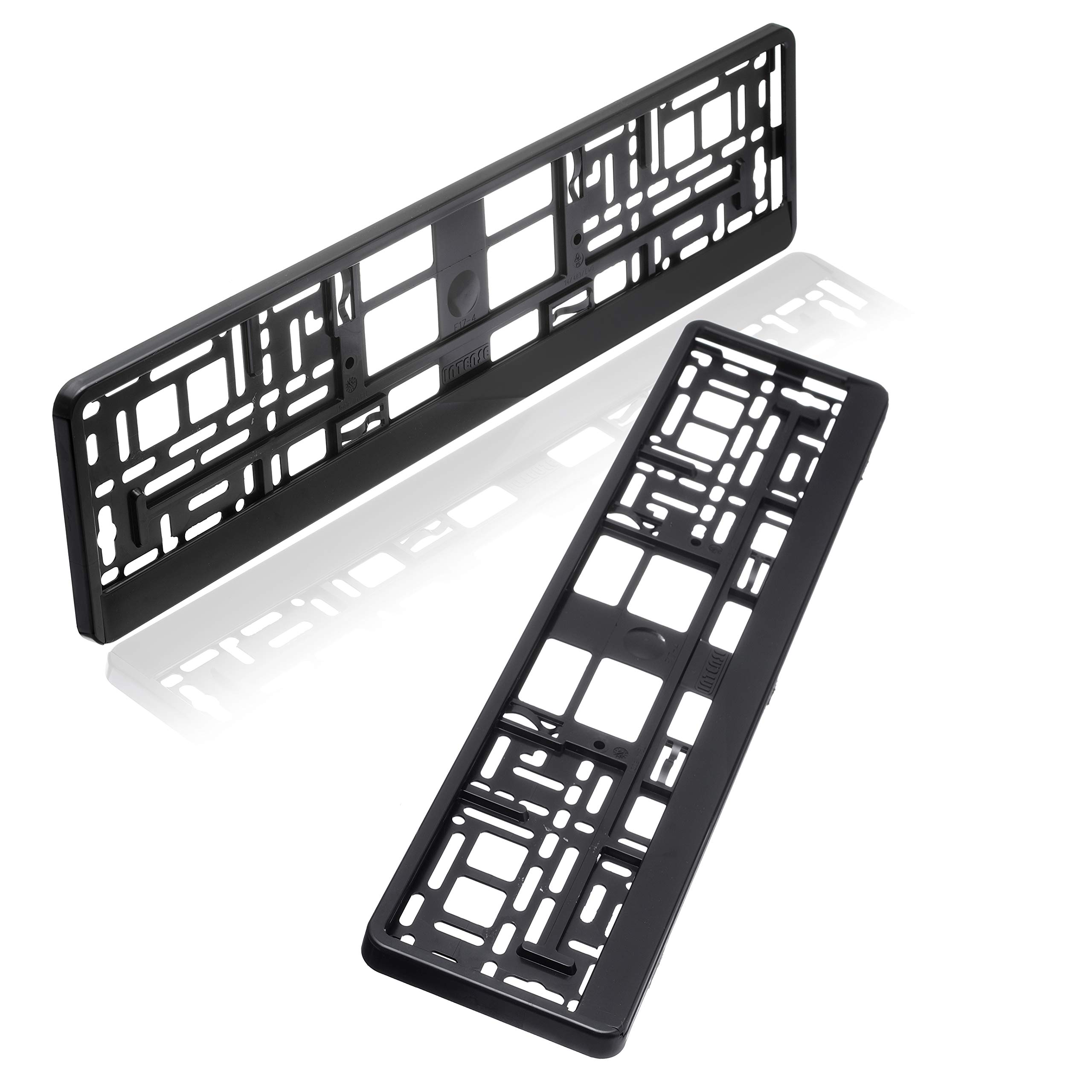 baytronic Kennzeichenhalter 2er Set (Schwarz-Matt)