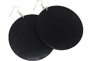 Vibrant Jamaican Wood Earrings: Rasta Reggae Accessories