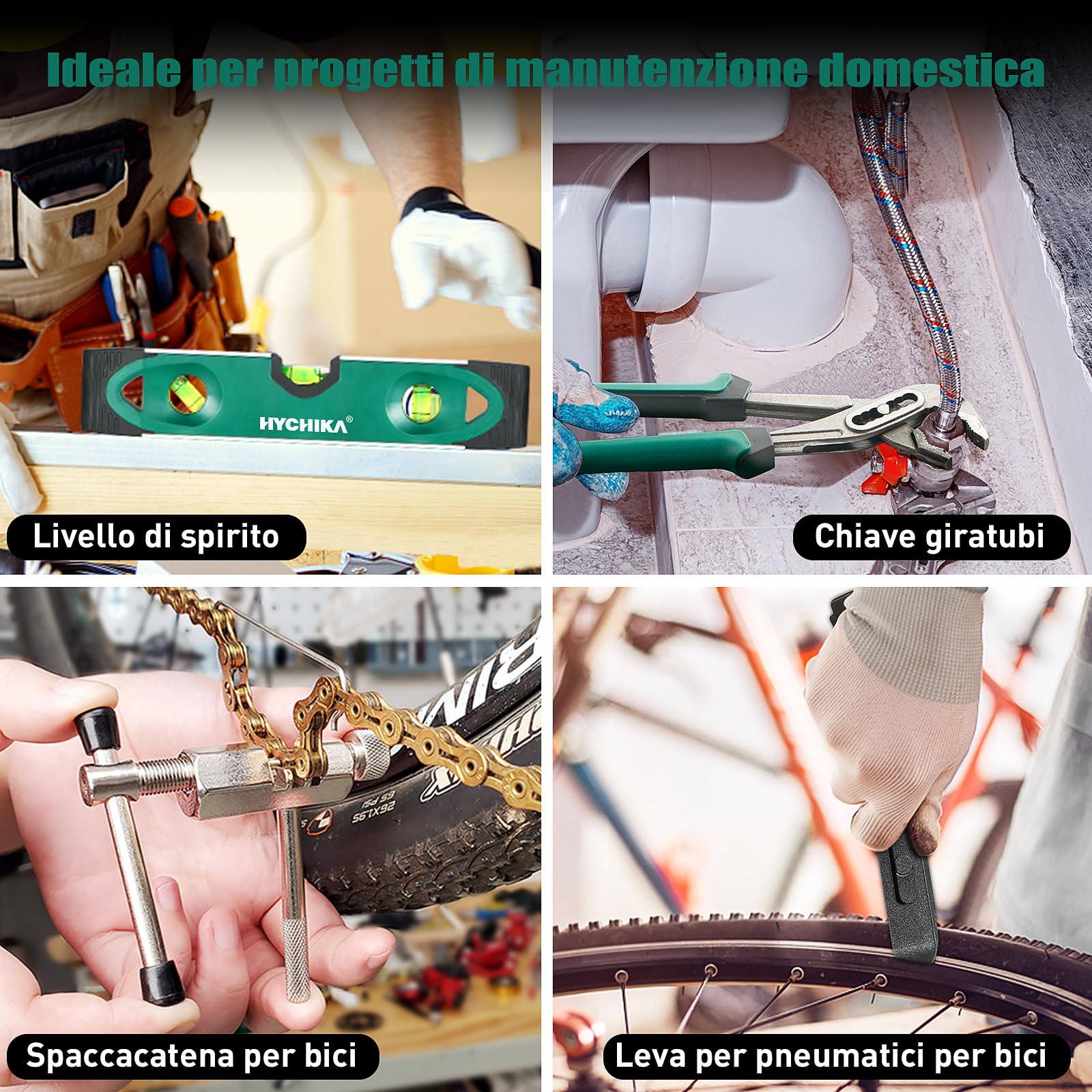 Trapano Avvitatore Batteria 12V, HYCHIKA 104pcs Avvitatore a Batteria Cassetta Attrezzi fai da te, 1,5Ah Avvitatore Elettrico, 2 Velocità 30N.m Mas, Carica rapida 1 ora, kit Attrezzi Completa
