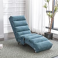 Vista 15 de Chaise Lounge - Silla de lino para interiores, silla reclinable eléctrica tapizada, moderna para dormir, sofá, tumbona para dormitorio, sala