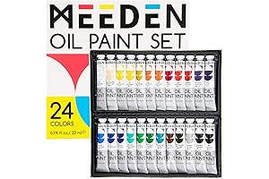 MEEDEN 24 colors x 0.74oz Oil Paint Set for Canvas Painting