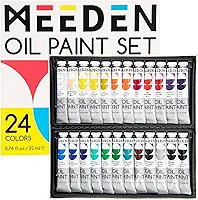MEEDEN Conjunto de tinta a óleo, tintas a óleo não tóxicas 24 x 22 ml/21.0 g para pintura em tela