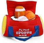 Bébé GUND Mon premier sac de sport en peluche farcie Playset, jouets cadeaux pour les garçons et les filles 1 & En haut, 5 Pièce, 8"