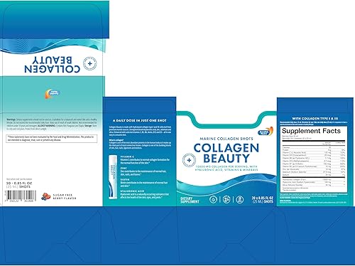 Miniatura 7 de Swedish Nutra - Collagen Beauty Suplemento líquido de colágeno marino hidrolizado de 10.000 mg - 20 inyecciones diarias de 0.8 fl oz Ácido
