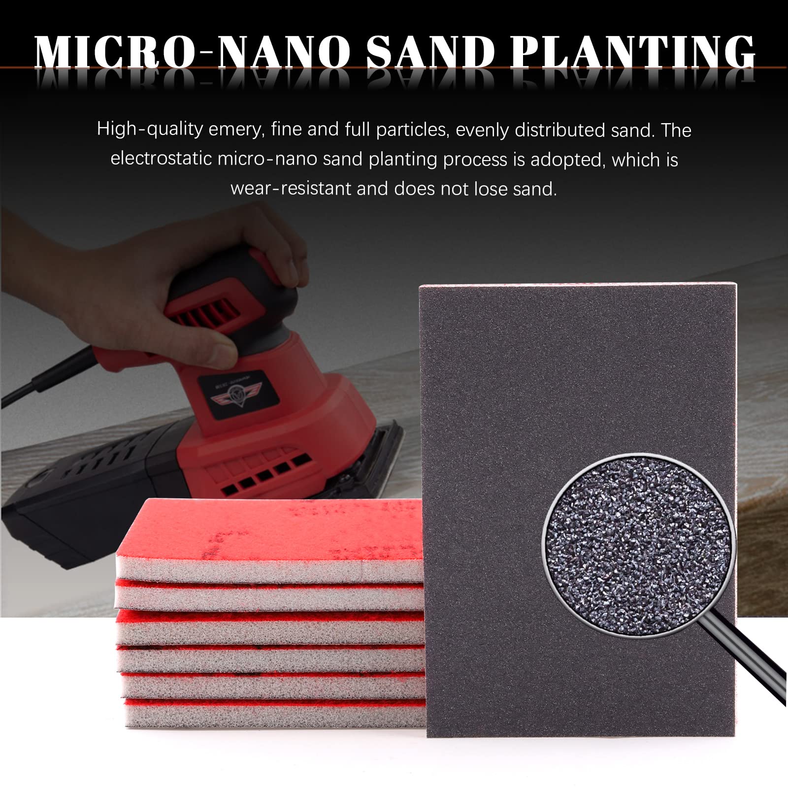 LDXDRU Lot De 2 Tampons De Ponçage, Éponges Abrasives En Non-Tissé