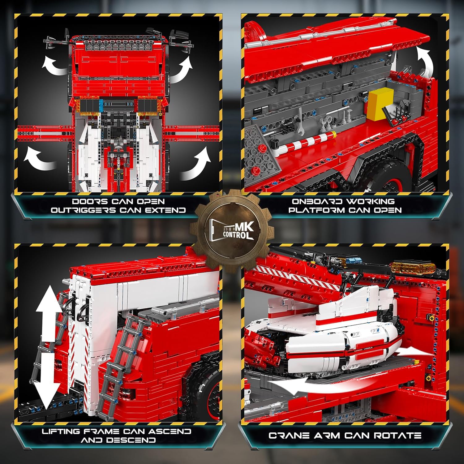 Mould King 19008S Technique Dépanneuse Grue Blocs de Serrage 10966 pièces Technique d'ingénierie Camion Modèle Wrecker Kit de Montage Chariot de Grue pneumatique Cadeau pour Adultes et Adolescents