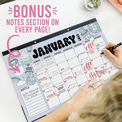 Miniatura 7 de Hadley Designs Calendario de escritorio grande 2026-2027  Calendarios mensuales de escritorio para profesores 2026-2027, calendario de escritorio