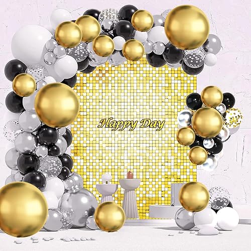 Miniatura 1 de Silver Shimmer Wall Backdrop for -24 Pcs Square Sequin Wall Panels Shimmer Backdrop,Wall Decor for Valentine's Day Decorations Birthday Wedding &