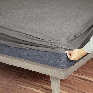 Sassoon Laika Double Bed Waterproof Mattress Protector 78x78 inch (6.5x6.5 Feet) | Pack of 1, Grey | Elastic Fitted Cotton... Price In India