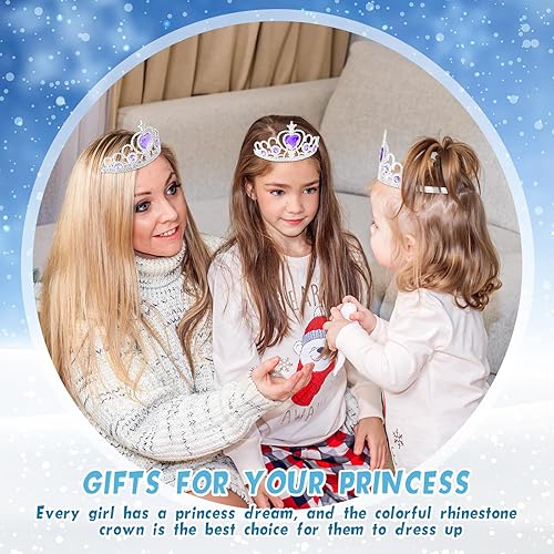 Miniatura 4 de Juego de corona de tiara de 48 piezas, disfraz de princesa, recuerdo de fiesta, corona de plástico, suministros de cumpleaños, accesorio de cosplay
