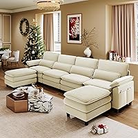 Vista 1 de HNEBC Sofás para Sala de Estar - Sofá seccional modular con chaise móvil, juego de sofá de 4 asientos con otomana, sofá en forma de L con cojines