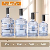 Vista 9 de 5 Gallon Water Dispenser – Rechargeable & Foldable Electric Water Jug Pump, USB Charging Water Bottle Pump with 2 Silicone Hoses & 304 Stainless