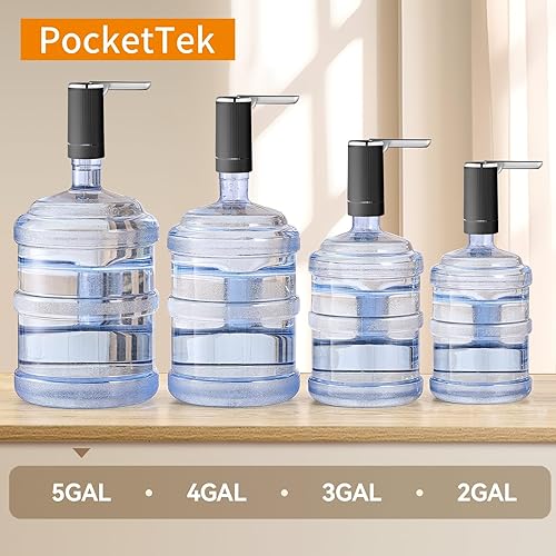 Miniatura 9 de 5 Gallon Water Dispenser – Rechargeable & Foldable Electric Water Jug Pump, USB Charging Water Bottle Pump with 2 Silicone Hoses & 304 Stainless