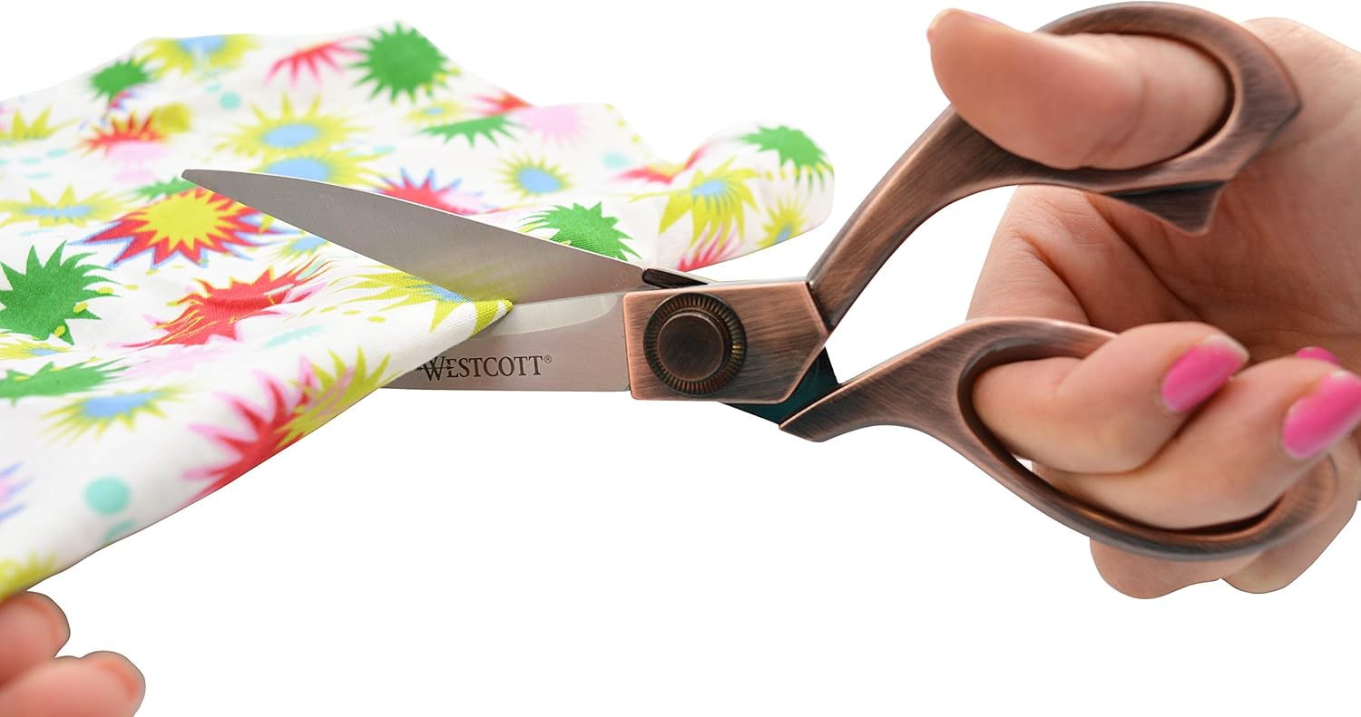 Westcott E-16459 00 Vintage Scissors, 9 cm Stainless Steel Blades, Copper Handle, 8"
