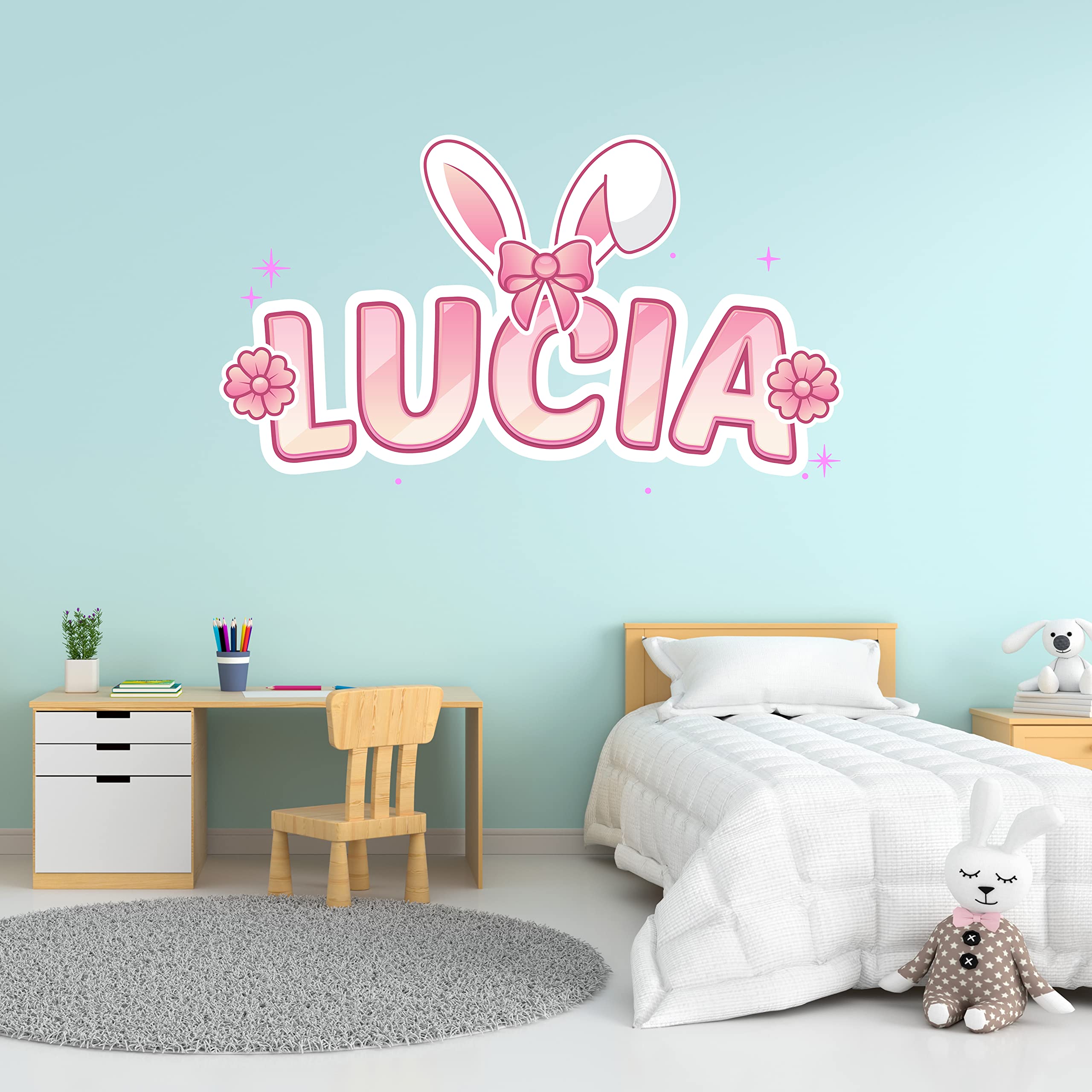 YINYIFANS Calcomanías De Pared Personalizadas – Nombre Y Decoración Para Habitación De Niños (YF1256) – Fácil Aplicación