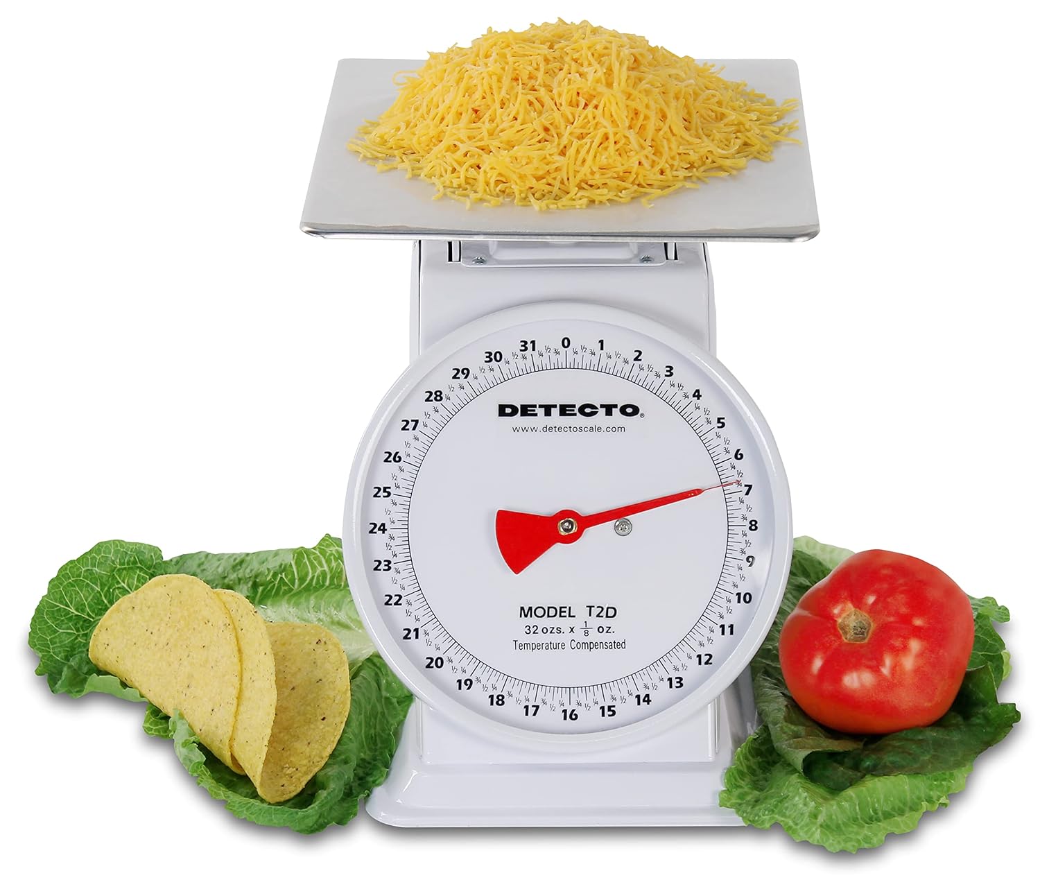 Detecto T-Series Top Loading Dial Scale with Air Dashpot Top, 2 lbs. Capacity