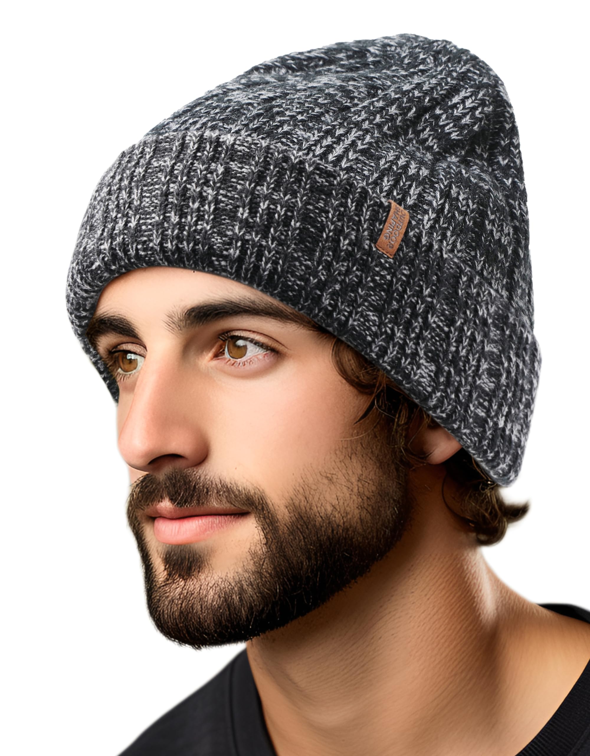 Gorro de punto para mujer y hombre elástico estilo ski skull cap 6