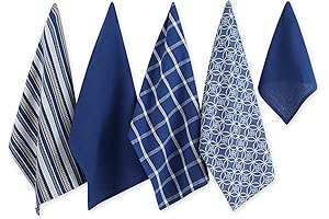 DII 5-Piece Assorted Woven Kitchen Set in Nautical Blue