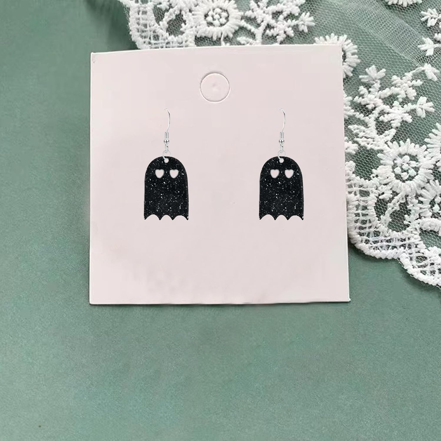 Ghost Acrylic Earrings for Women Halloween Dangle Drop Earrings Spooky Gothic Horror Accessories - Image 6