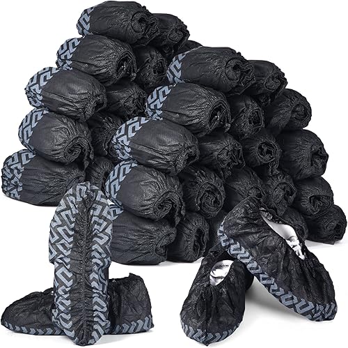 Paquete de 300 fundas desechables para botas o zapatos, antideslizantes, grandes, para cubrir zapatos o botines en interiores, protectores de