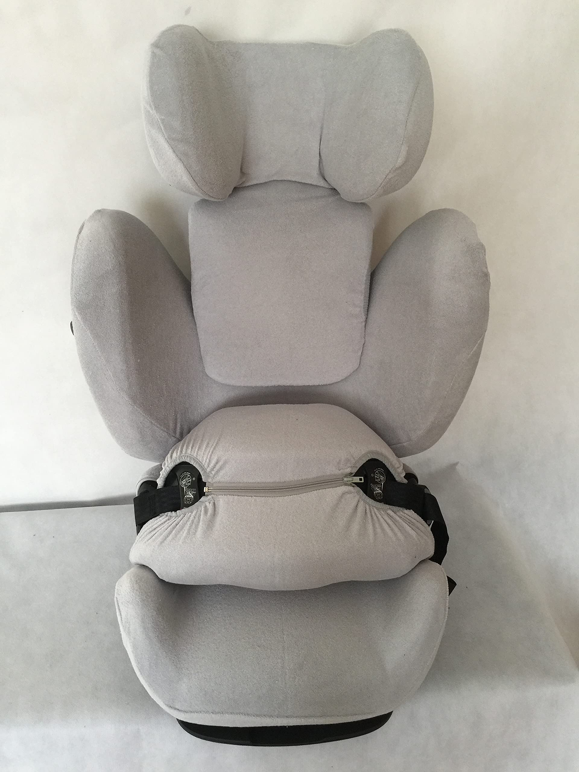 Sommerbezug Schonbezug Cybex Pallas G I-Size Solution G2 I-Fix Frottee 100% Baumwolle blaugrau