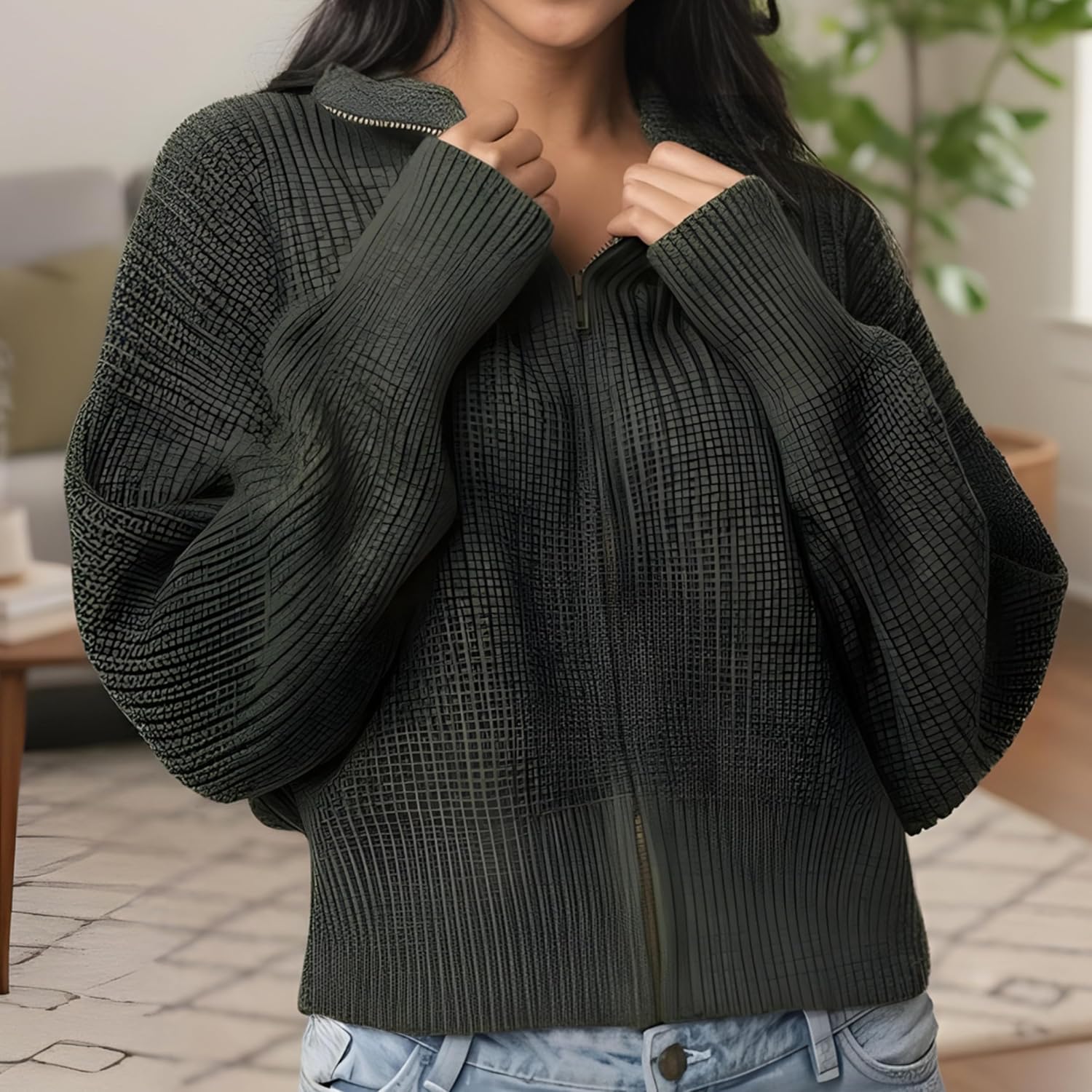 Long Sleeve Cardigan Women Zip up Sweater | Easy to Style Womens Soft Knit Lightweight Cardigan Sweaters - Image 6