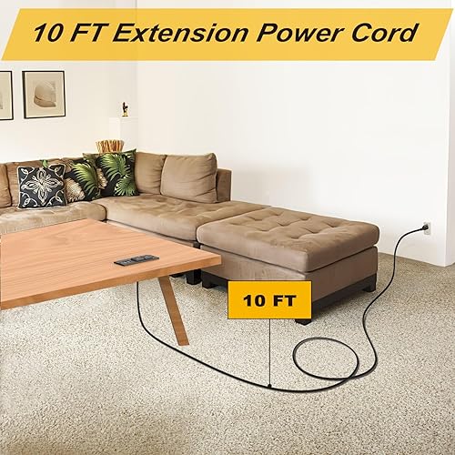 Miniatura 4 de Kungfuking Pasacables de Alimentación de Escritorio Regleta de Alimentación Empotrada para Conferencias en Toma de Corriente de Escritorio 2