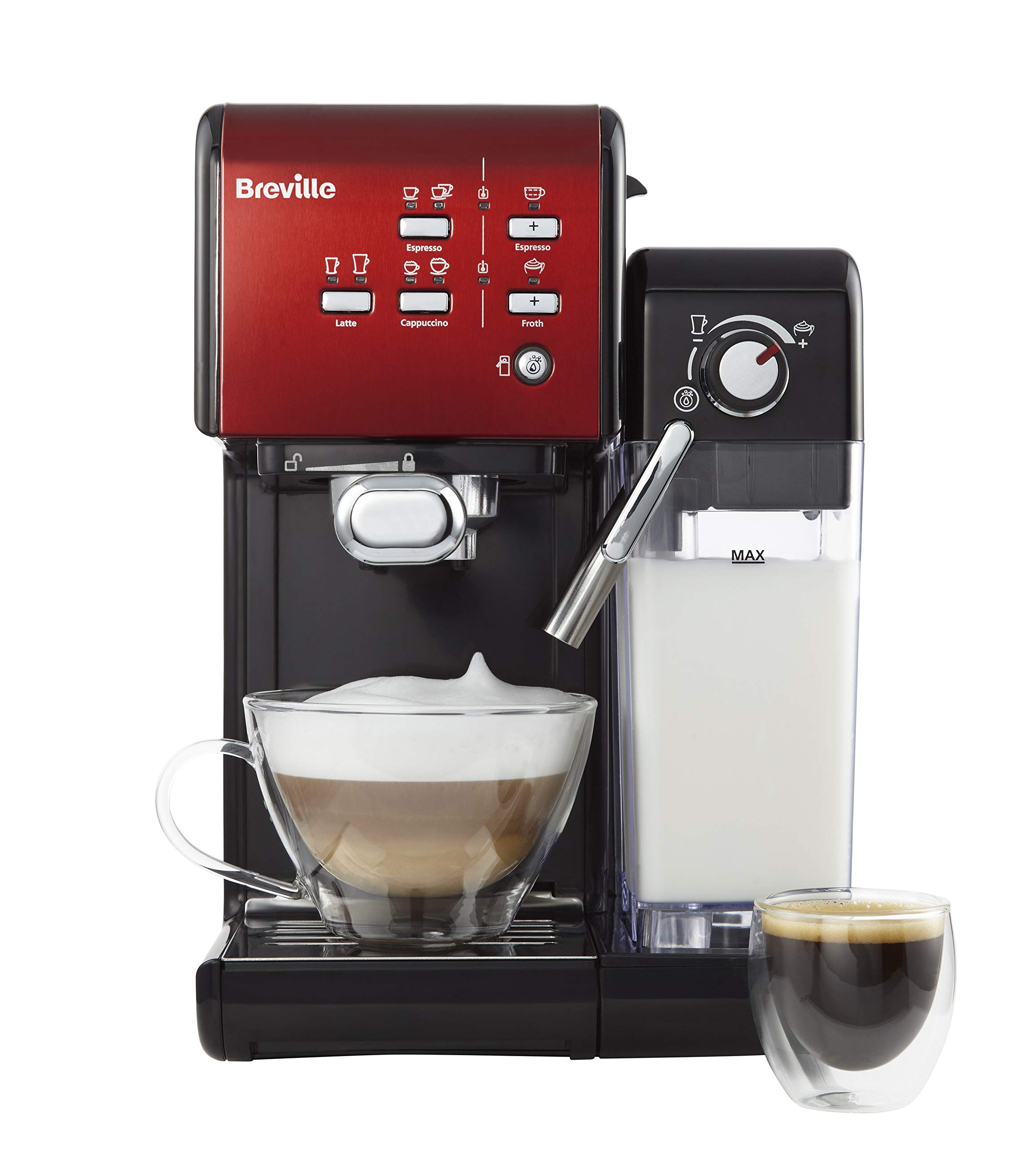 Breville Prima Latte II Siebträgermaschine Espressomaschine Bosch TSM6A013B Kaffeemühle Schwarz