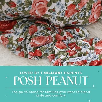 Posh Peanut Baby Swaddle Blanket and Matching Headwrap Set for Girls