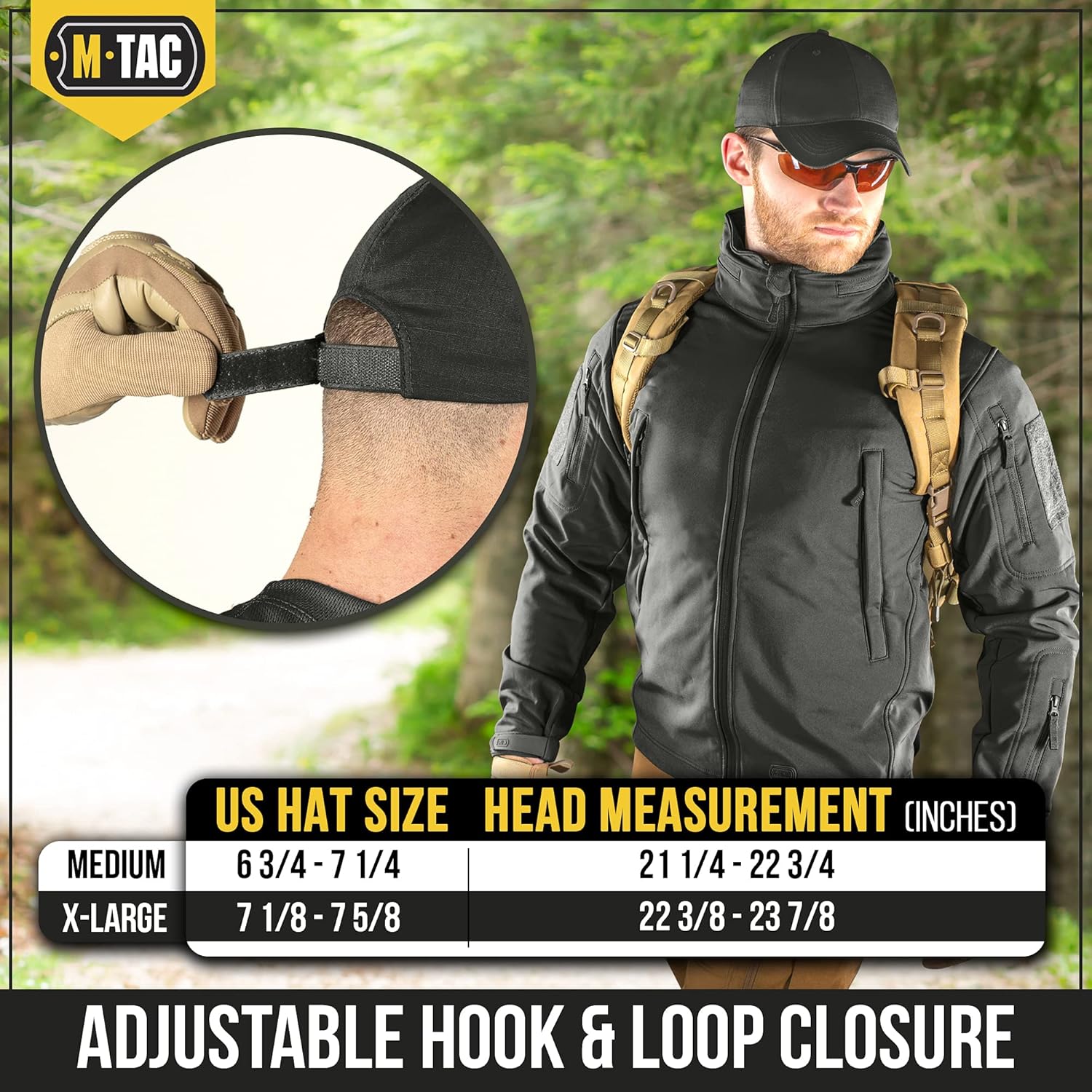 M-Tac Tactical Baseball Cap - Adjustable Plain Workout Ball Cap, Ripstop Hats for Men and Women - Image 6