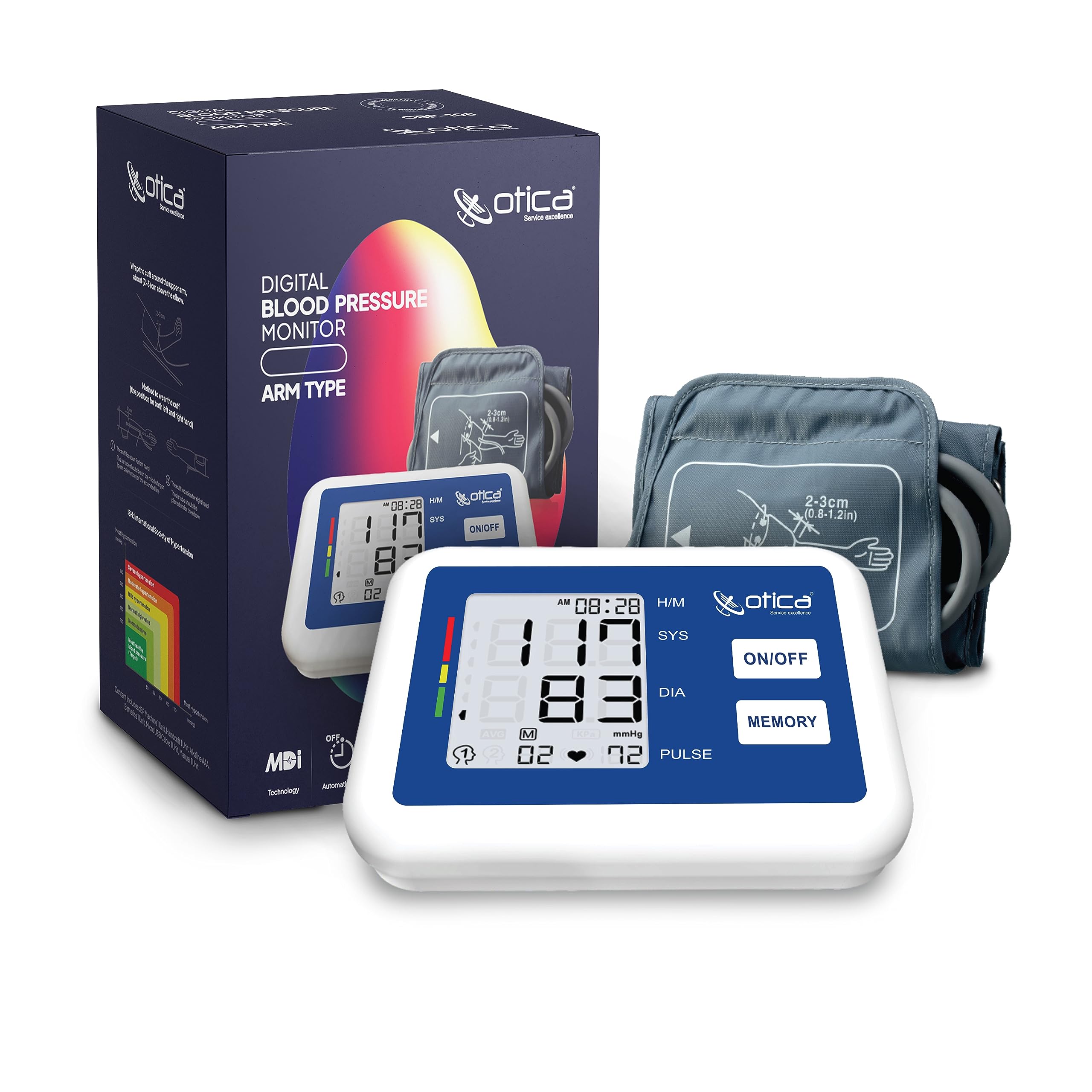OTICA Fully Automatic Digital Blood Pressure Monitor With MDI Technology For Most Accurate Measurement (With USB Cable) (B0CD1WYL7J) Amazon Price History, Amazon Price Tracker
