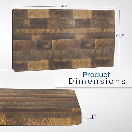 Vista 21 de VIVO DESK-TOP60G - Mesa universal de una pieza de 60 x 24 pulgadas, color gris oscuro, para marcos de escritorio estándar y sentados a pie, altura