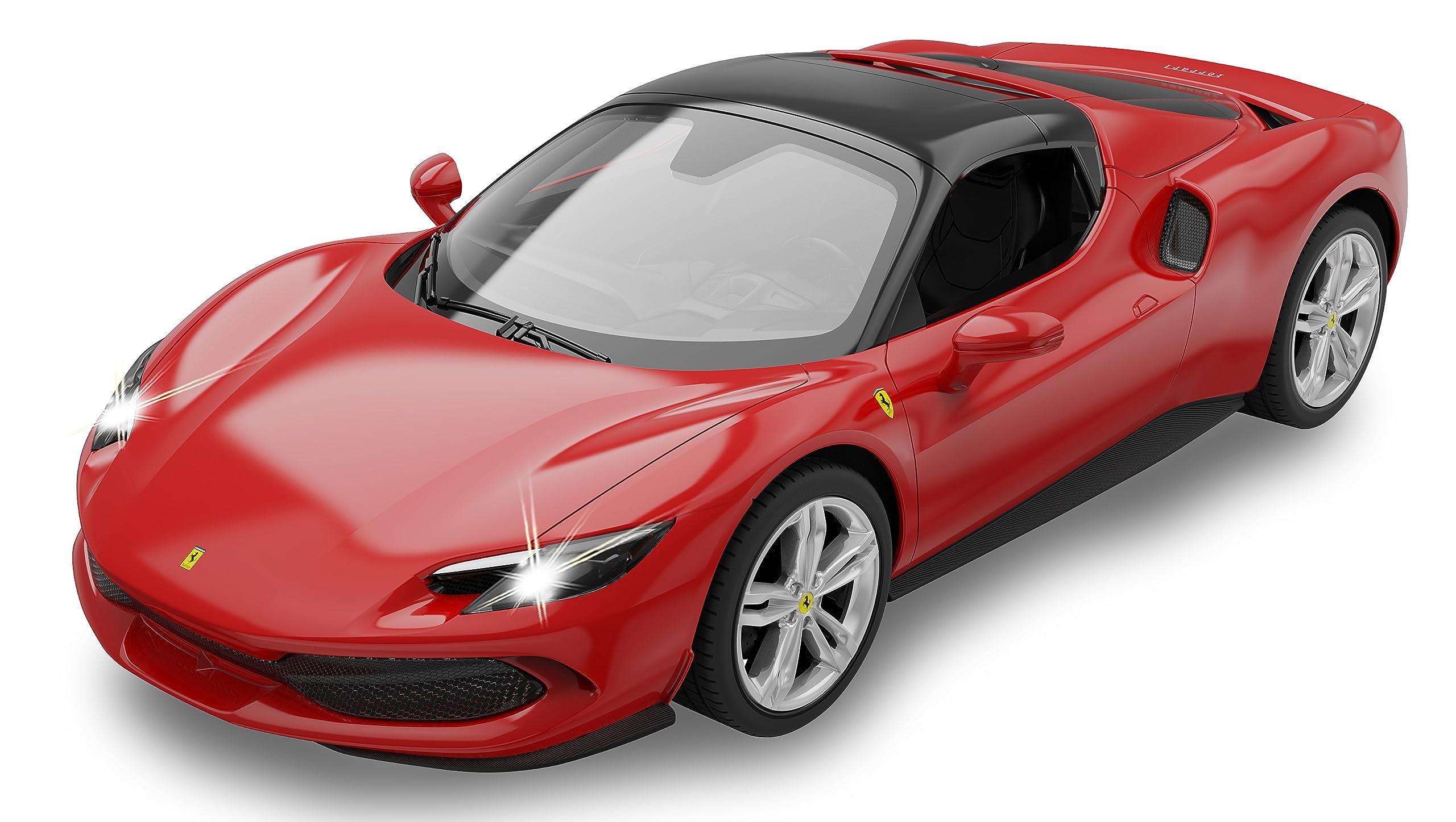 JAMARA Ferrari 296 GTS 1:16 2,4 GHz – przezroczysta szyba przednia, światło LED, samochód RC