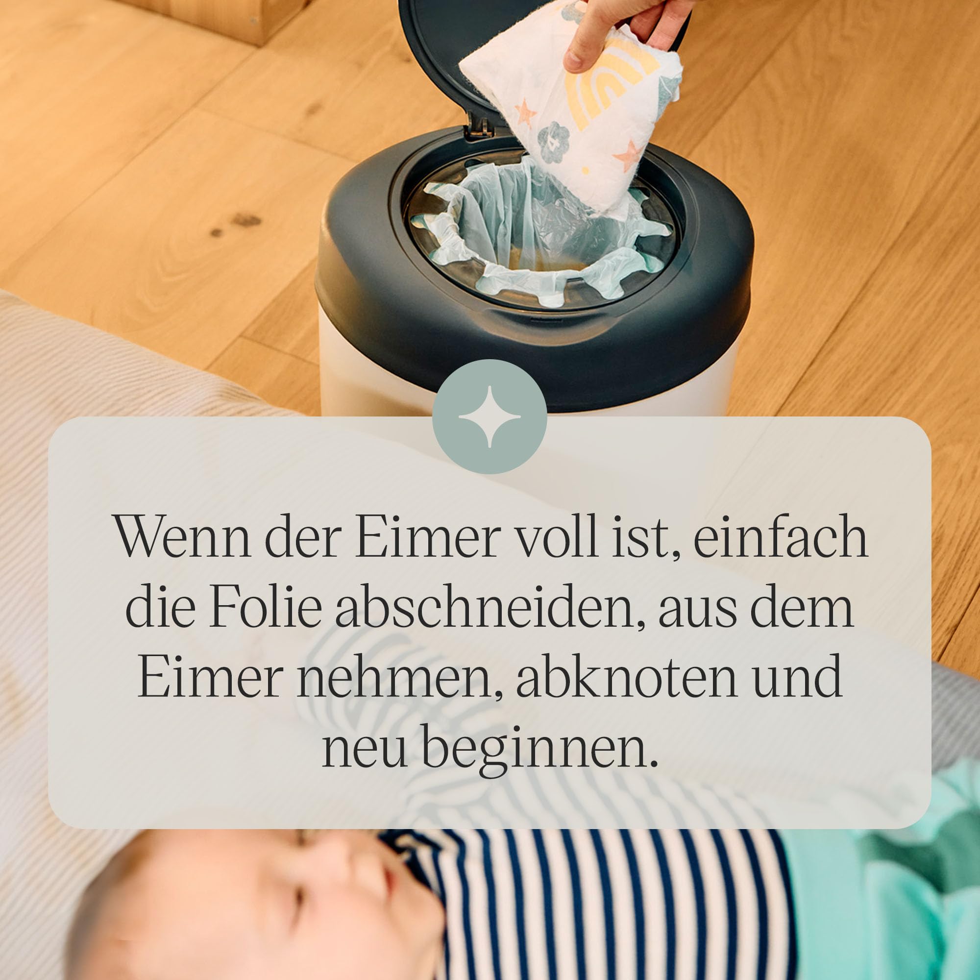 Tommee Tippee Nachfüllkassetten für Simplee Windelentsorgungssystem, 6-er Set, sich nur zur Verwendung in Simplee-Sangenic-Windeleimern