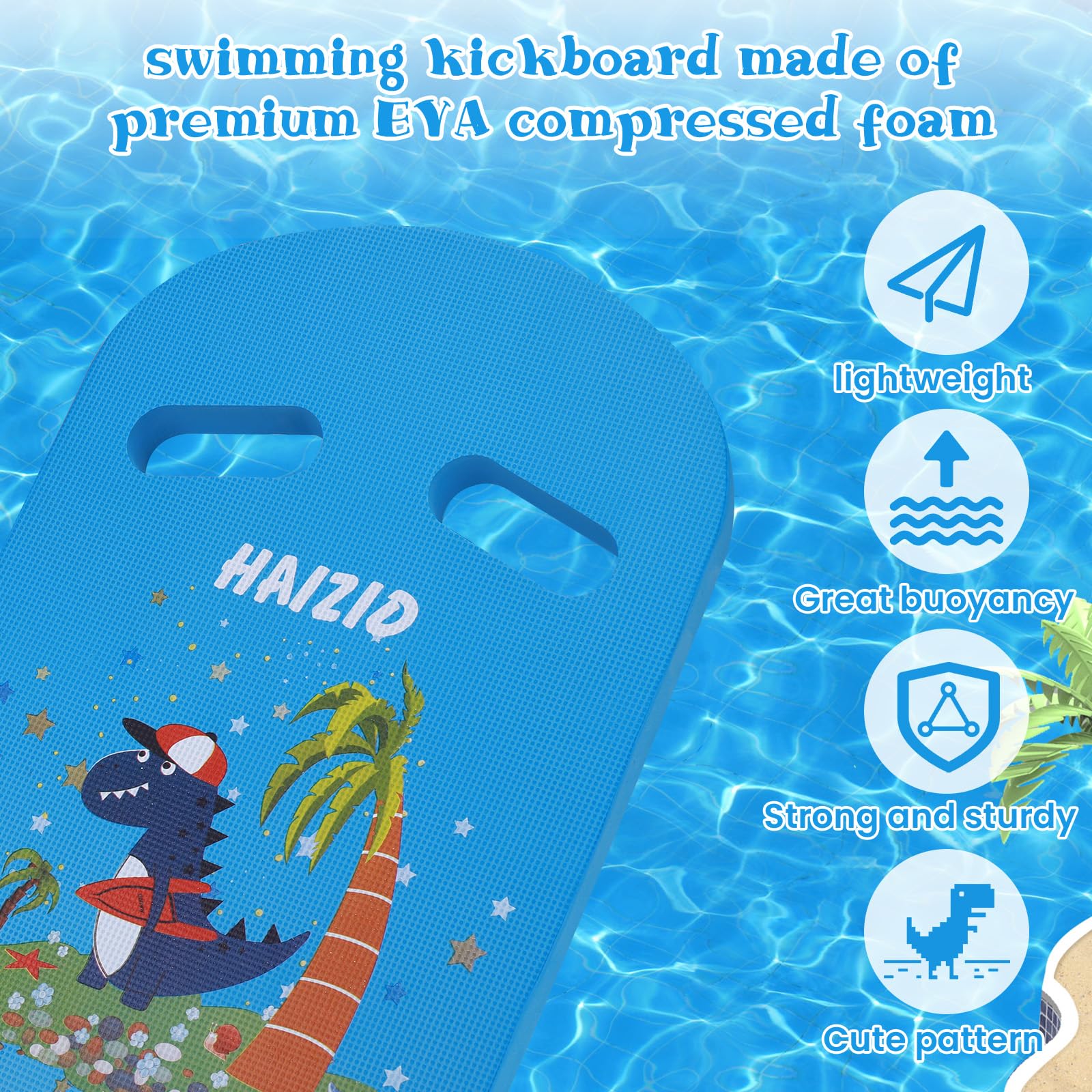 Planche De Natation Yilceemy Pour Enfants – Kickboard EVA Avec Poignée, Dessin Baleine