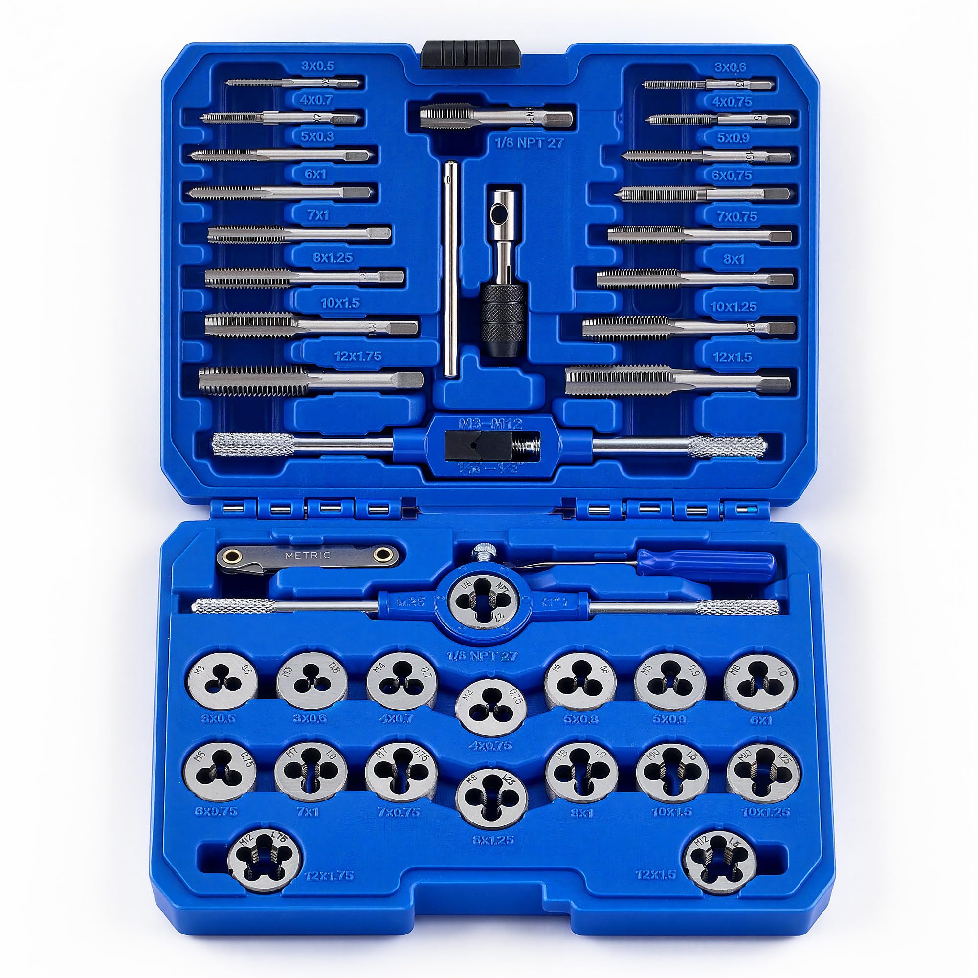 87pc Tap & Die Set - Titanium Plated -13