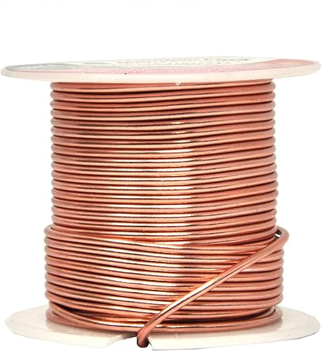 Vista 418 de Mandala Crafts Alambre de aluminio anodizado de calibre 8 para hacer joyas, alambre neutro flexible de color de 128 pies, flexible y flexible