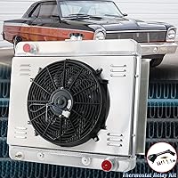 Vista 2 de Ventilador de cubierta de radiador de 3 filas para Chevrolet Chevy II Nova SS 4.6L V8 5.3L 1962-1967