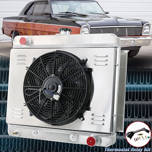 Miniatura 2 de Ventilador de cubierta de radiador de 3 filas para Chevrolet Chevy II Nova SS 4.6L V8 5.3L 1962-1967