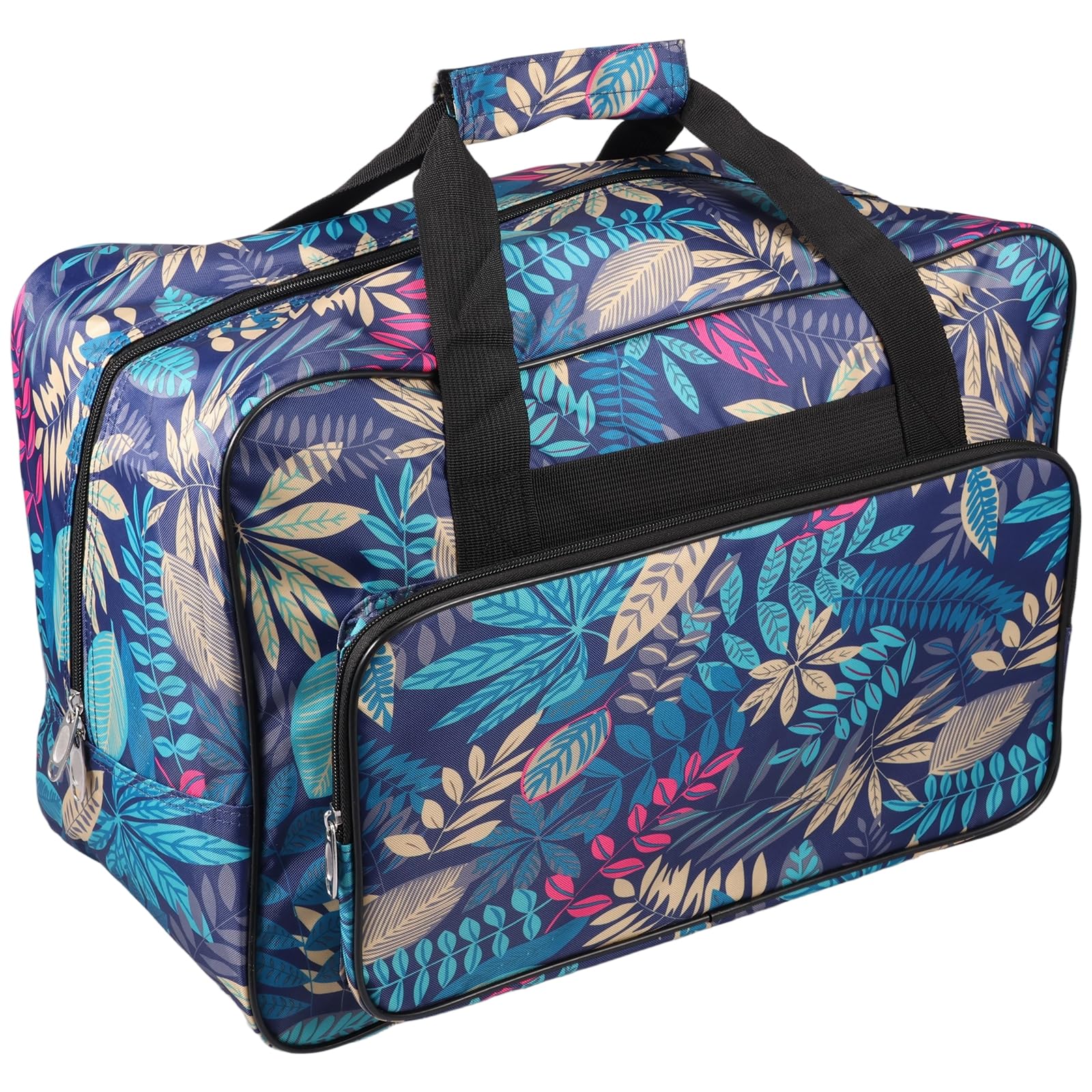 Borsa per macchina da cucire, borsa per macchina da cucire, con manici e scomparti multipli, 46 × 23 × 32 cm, tessuto Oxford, accessori da cucito, organizer o strumento da cucito, verde, 46×23×