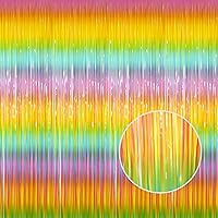 Vista 28 de GOER - Cortinas de tiras metálicas/oropel para fiestas, telón de fondo para fotos, cumpleaños, graduaciones, Año Nuevo, bodas, de 3.2 x 9.8 pies