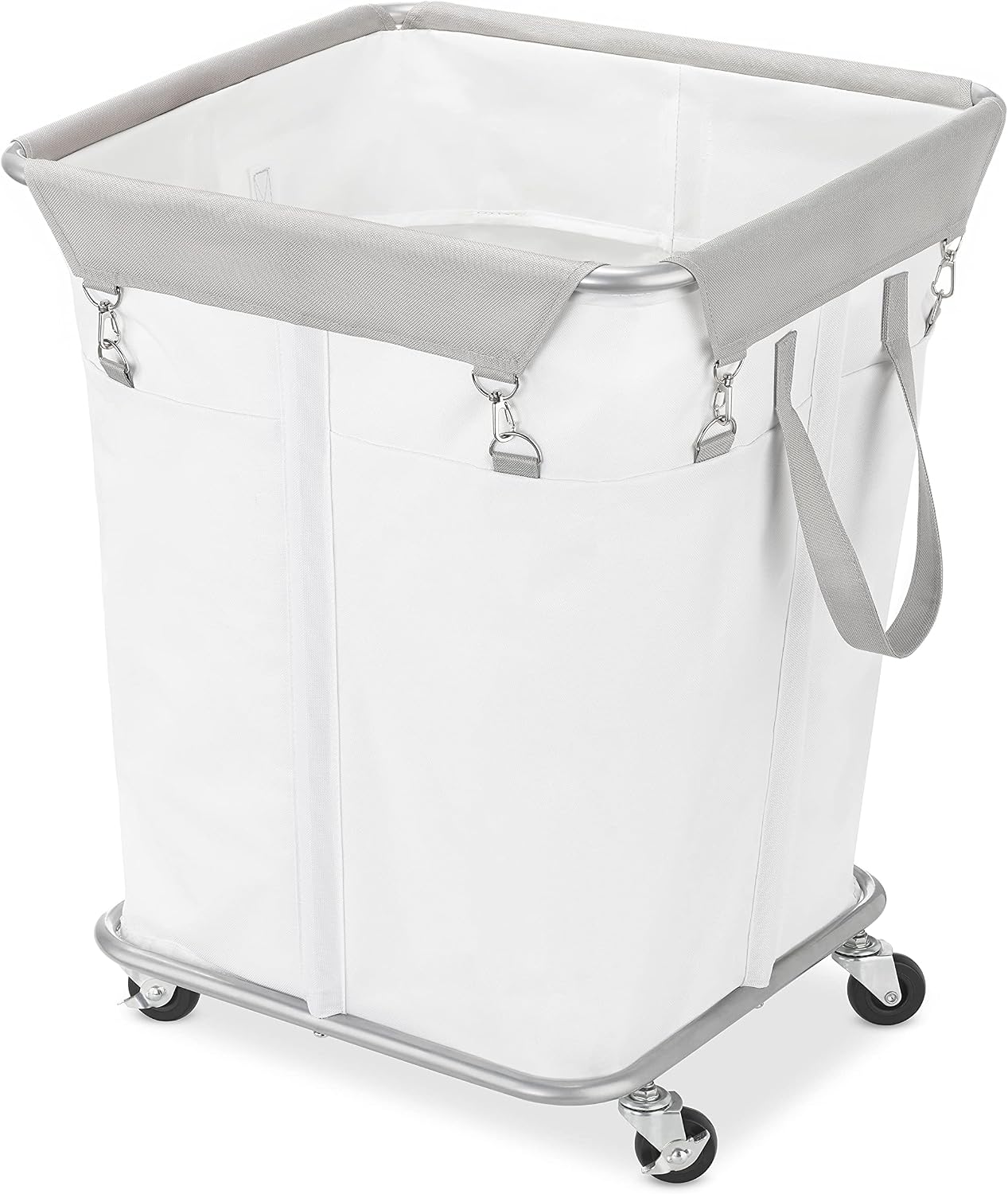 Whitmor 3-Section Industrial Laundry Sorter, White
