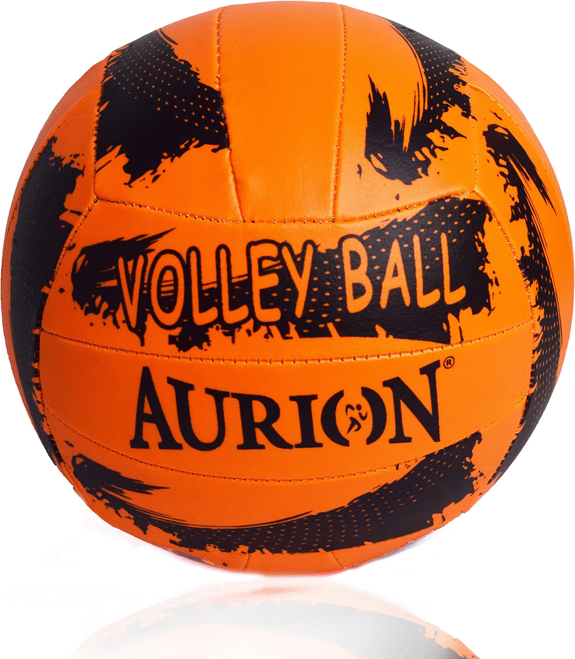 AURION by 10Club Premium Durable Sports Volleyball - 1Pc (Orange, Size 5) | Kids and Youth Volleyball | Durable Football for Boys and Girls | Sports Equipment | Original Beach Volleyball