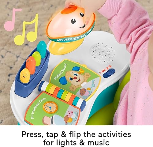 Miniatura 4 de Fisher-Price Silla de aprendizaje de canciones y cuentos de juguete para niños pequeños con luces musicales y actividades para niños a partir de 1